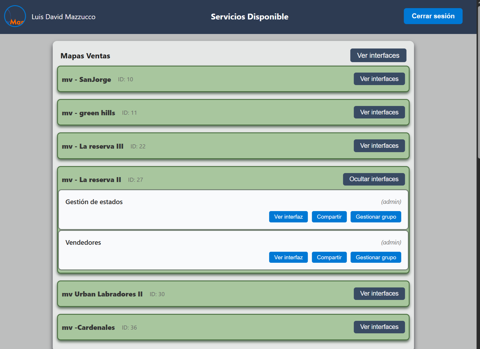 Vista 2 plataforma SkyMapping